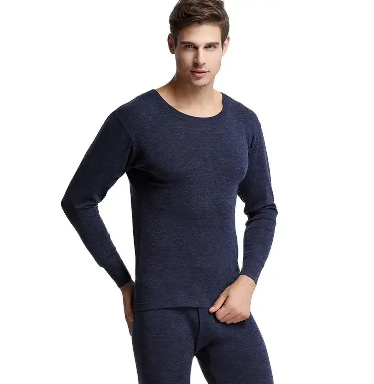 Men's 100% Merino Wool Thermal Underwear Set Midweight Merino Wool Base Layer Tops Pants Set Thermal Underwear Men 230G